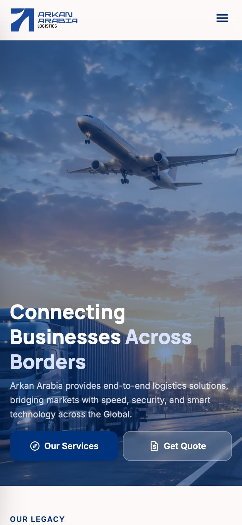Arkan Arabia Logistics on mobile