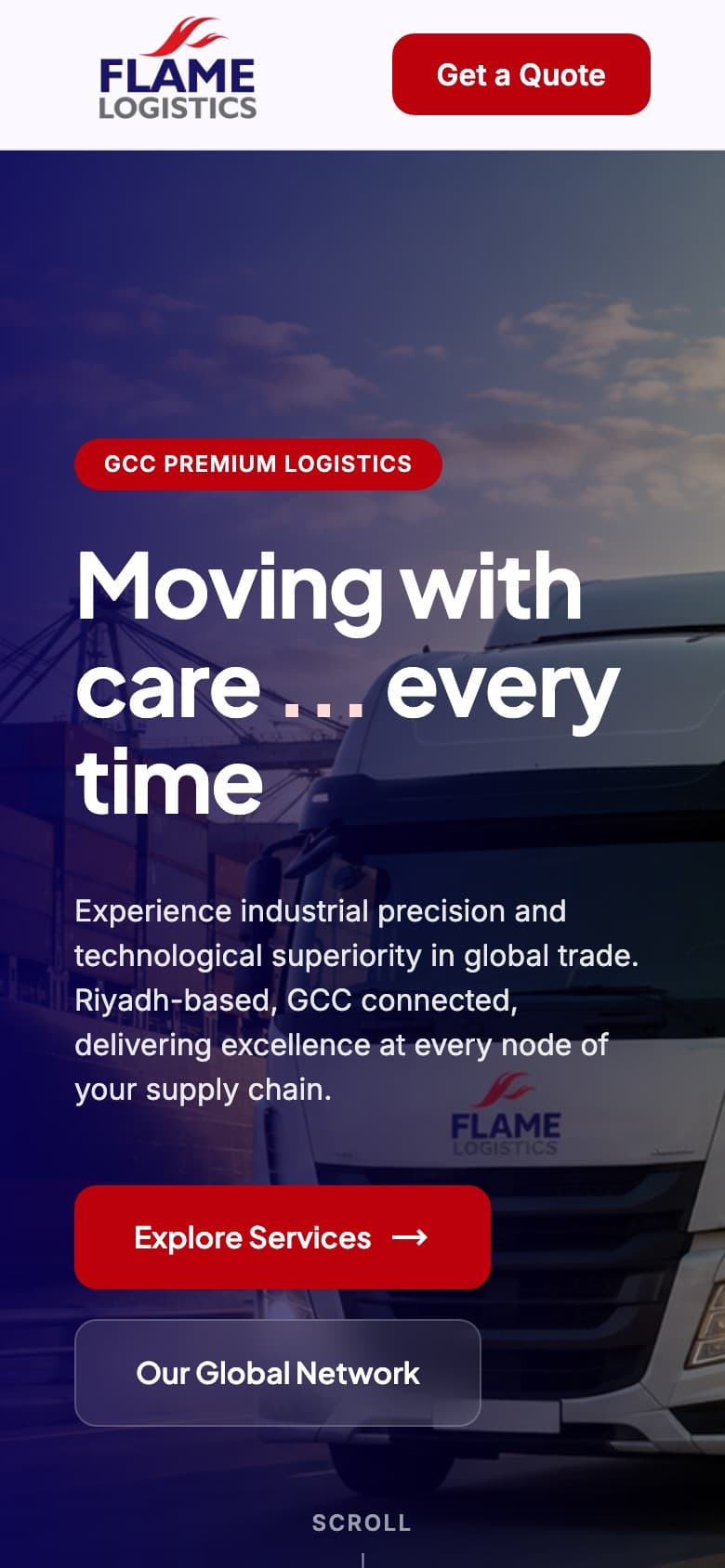 Flame Logistics on mobile