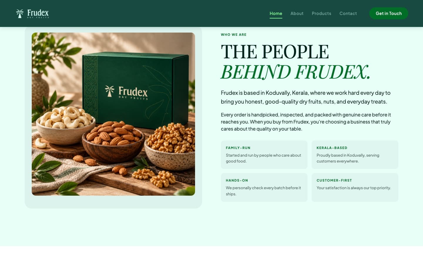 Frudex Dry Fruits — The people behind Frudex