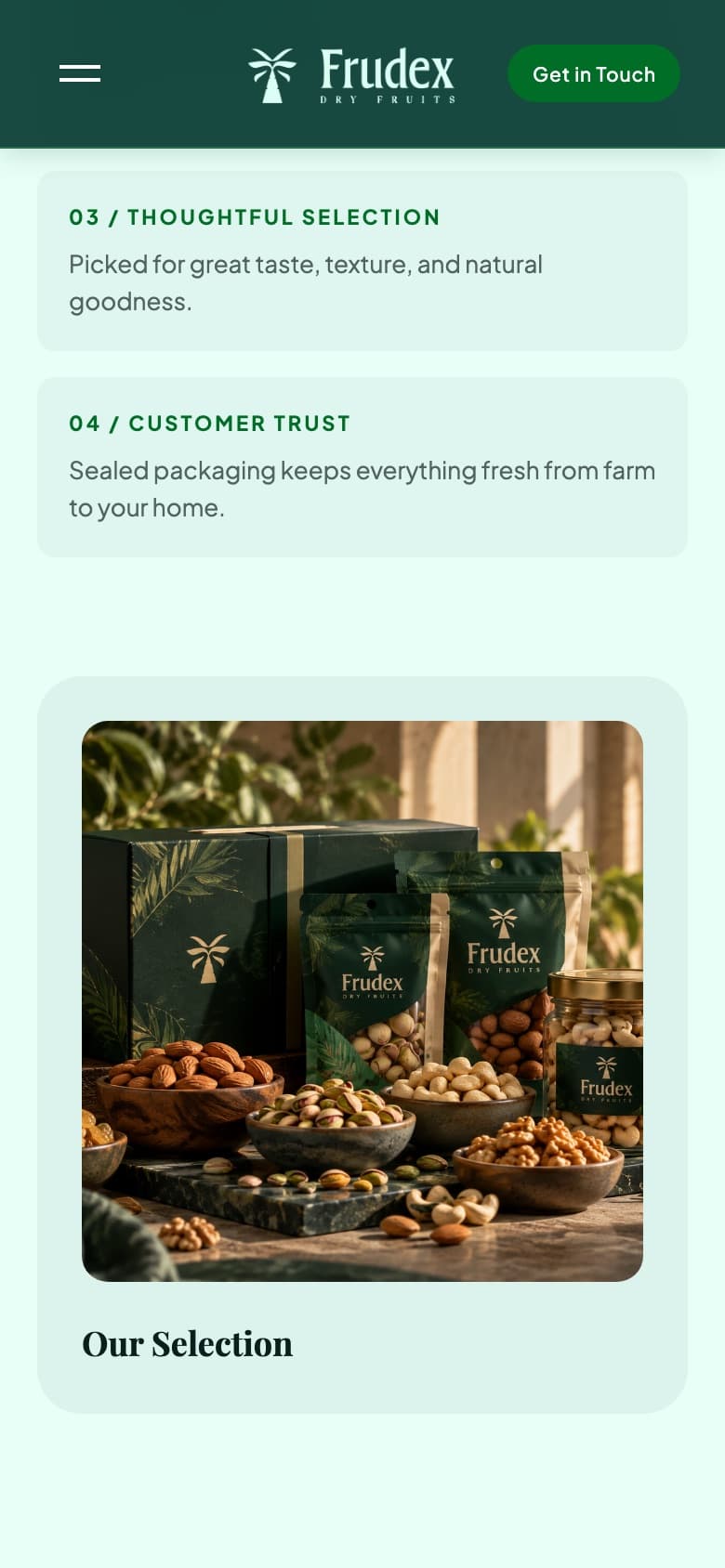 Frudex Dry Fruits mobile screen 3