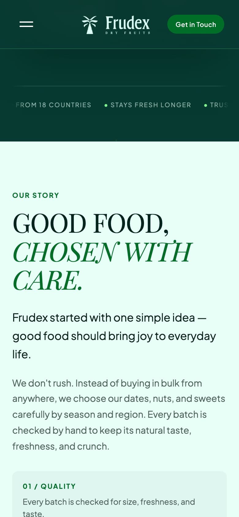 Frudex Dry Fruits mobile screen 2