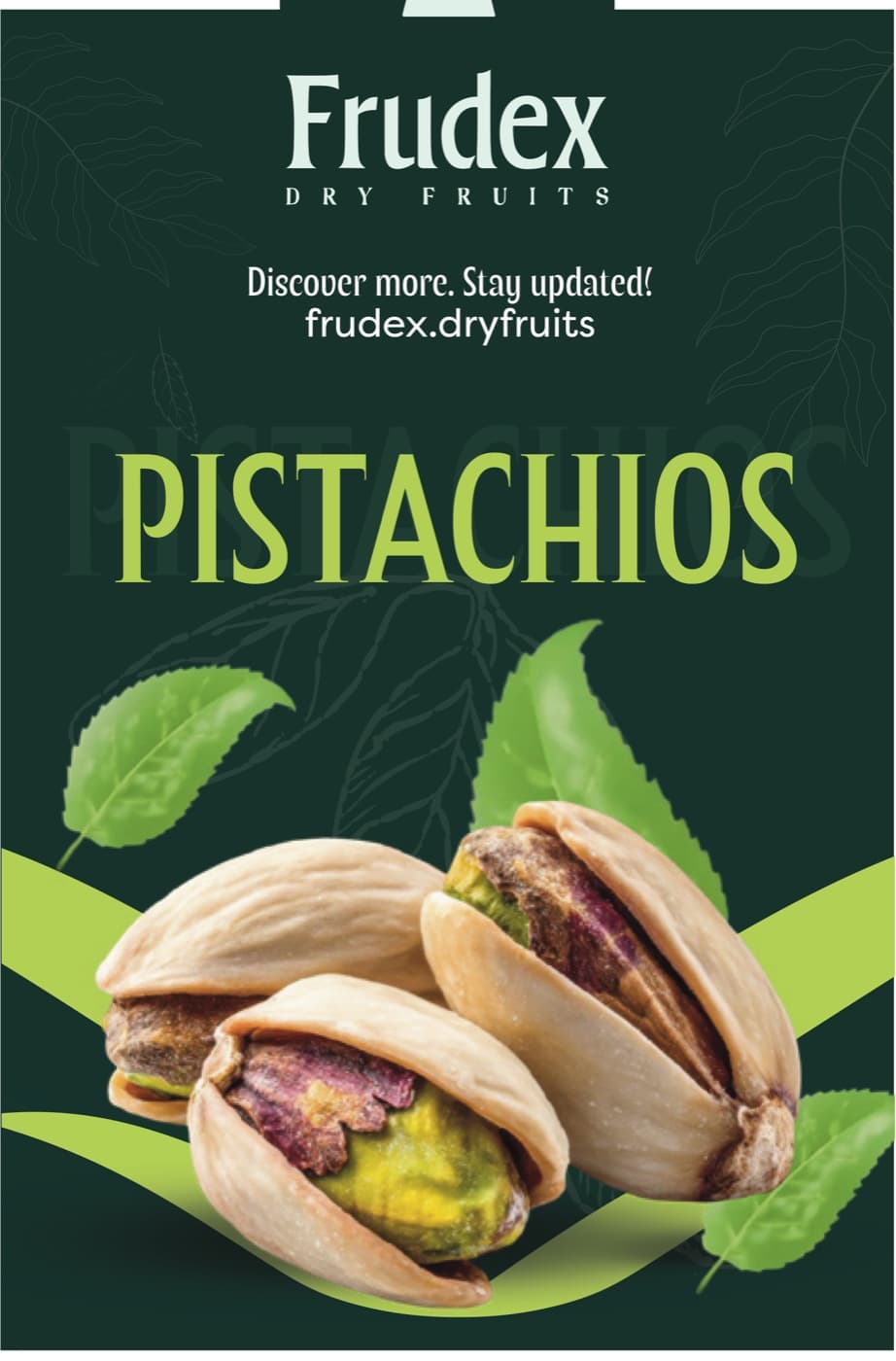 Frudex pistachios label front panel