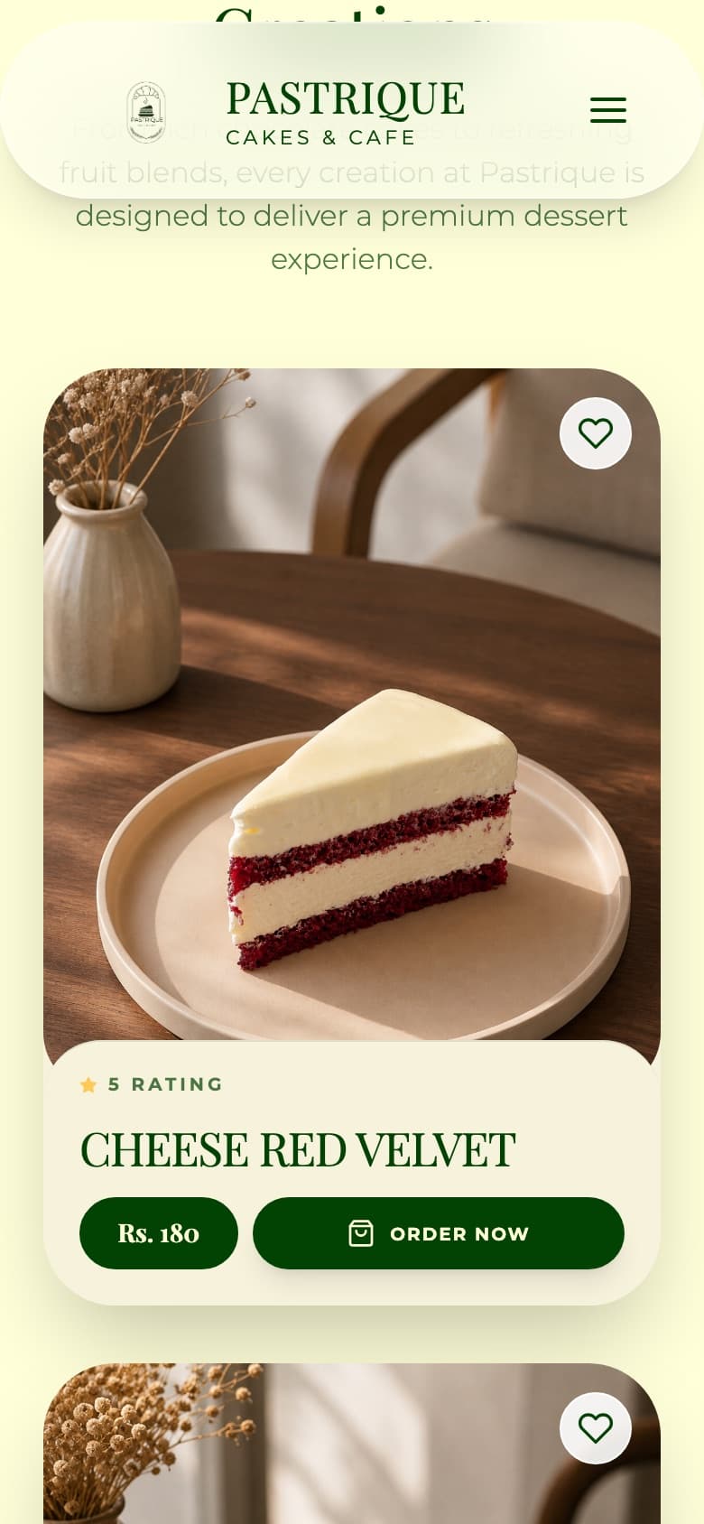 Pastrique Cakes & Cafe mobile screen 2
