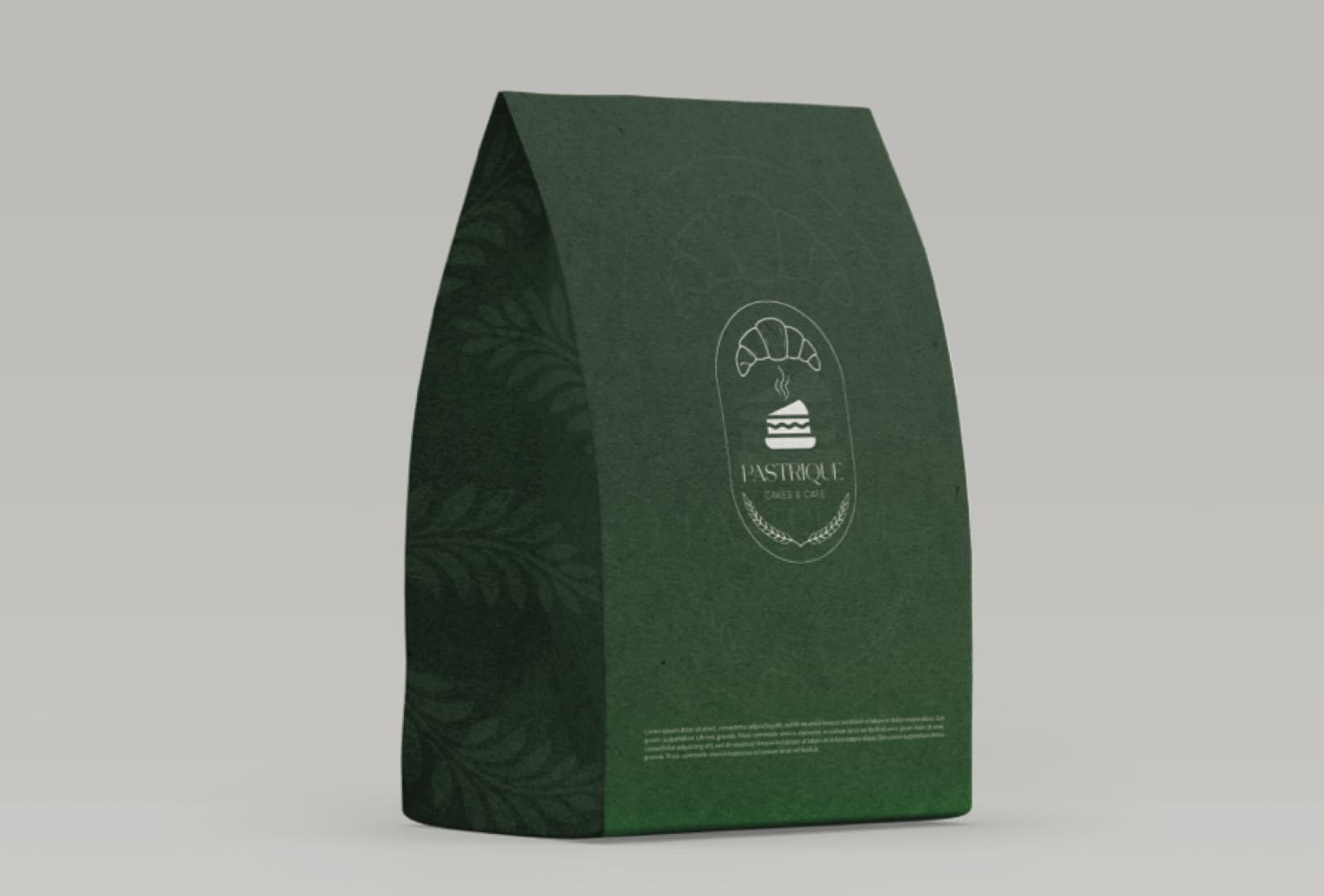 Pastrique green takeaway bag