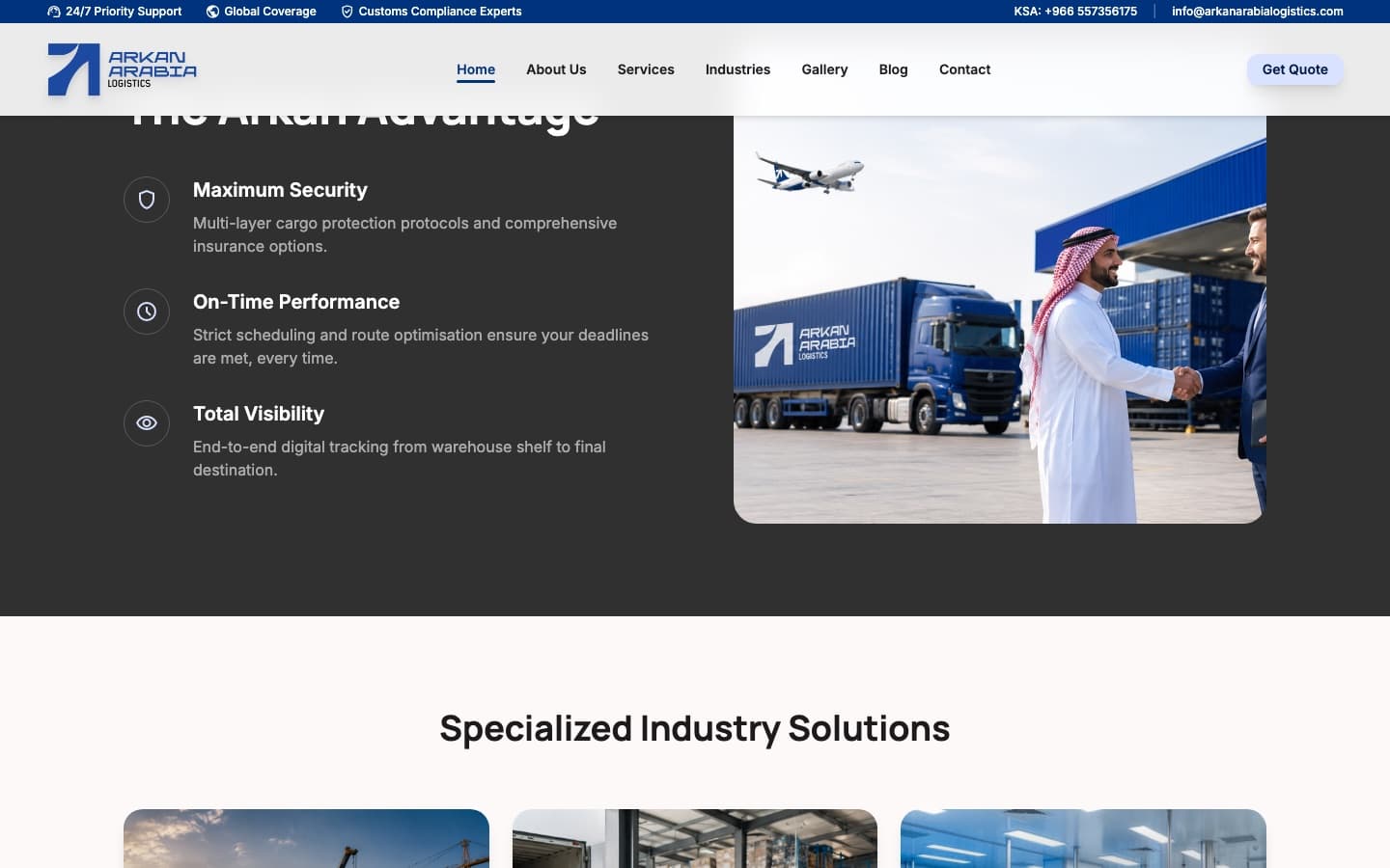 Arkan Arabia Logistics — The new brand in use on the fleet