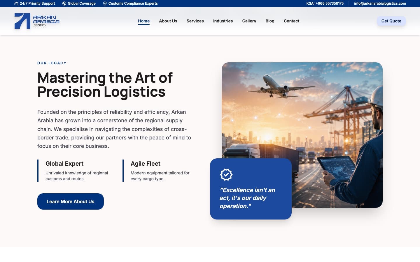 Arkan Arabia Logistics — Company story — “Mastering the Art of Precision Logistics”
