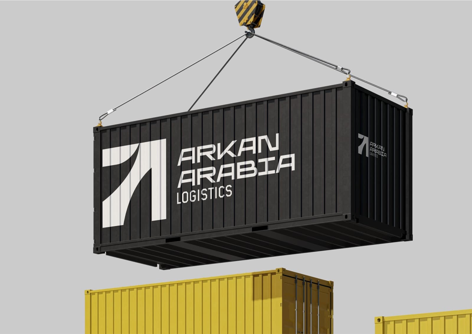 Arkan Arabia branded shipping container